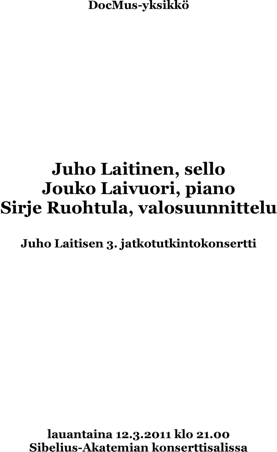 Juho Laitisen 3.