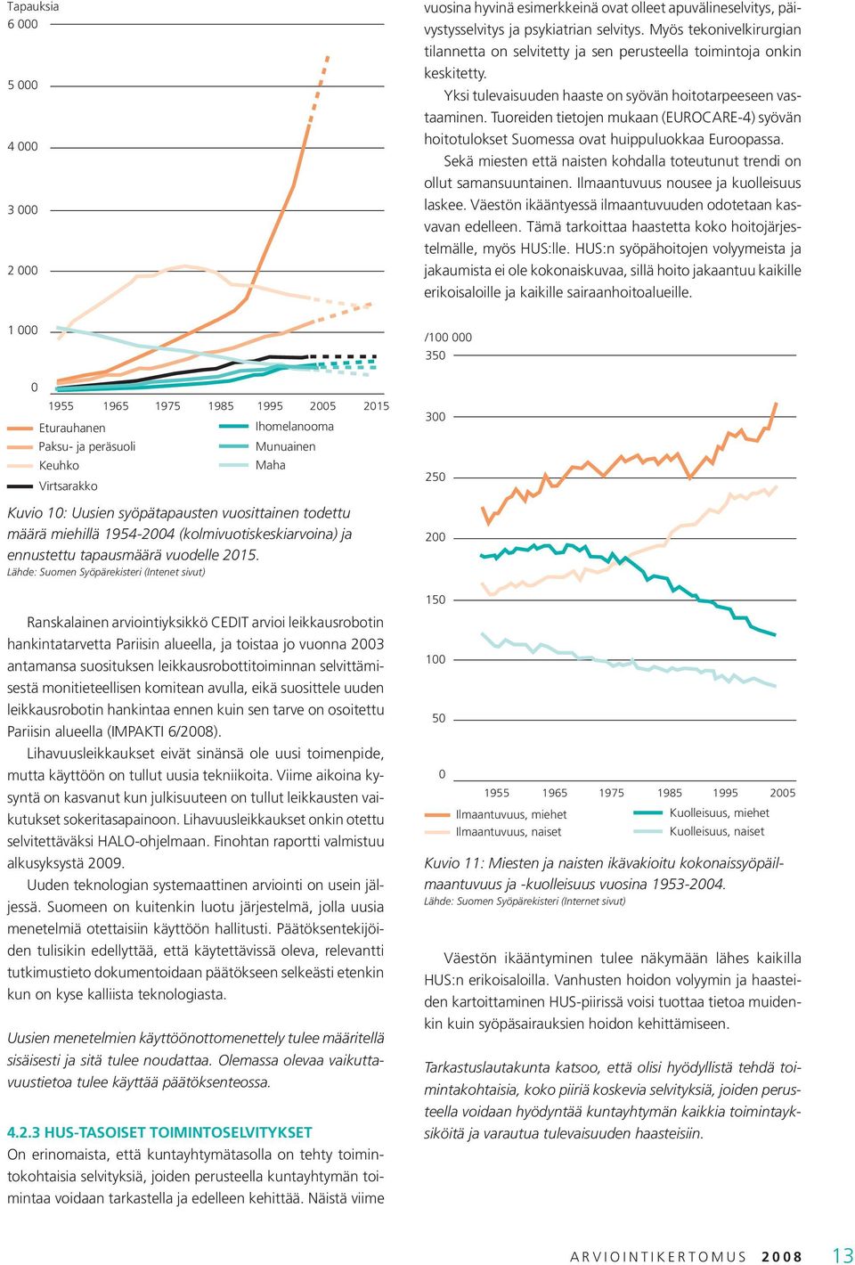 Tuoreiden tietojen mukaan (EUROCARE-4) syövän hoitotulokset Suomessa ovat huippuluokkaa Euroopassa. Sekä miesten että naisten kohdalla toteutunut trendi on ollut samansuuntainen.