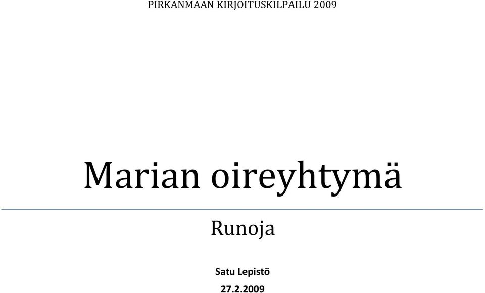 2009 Marian