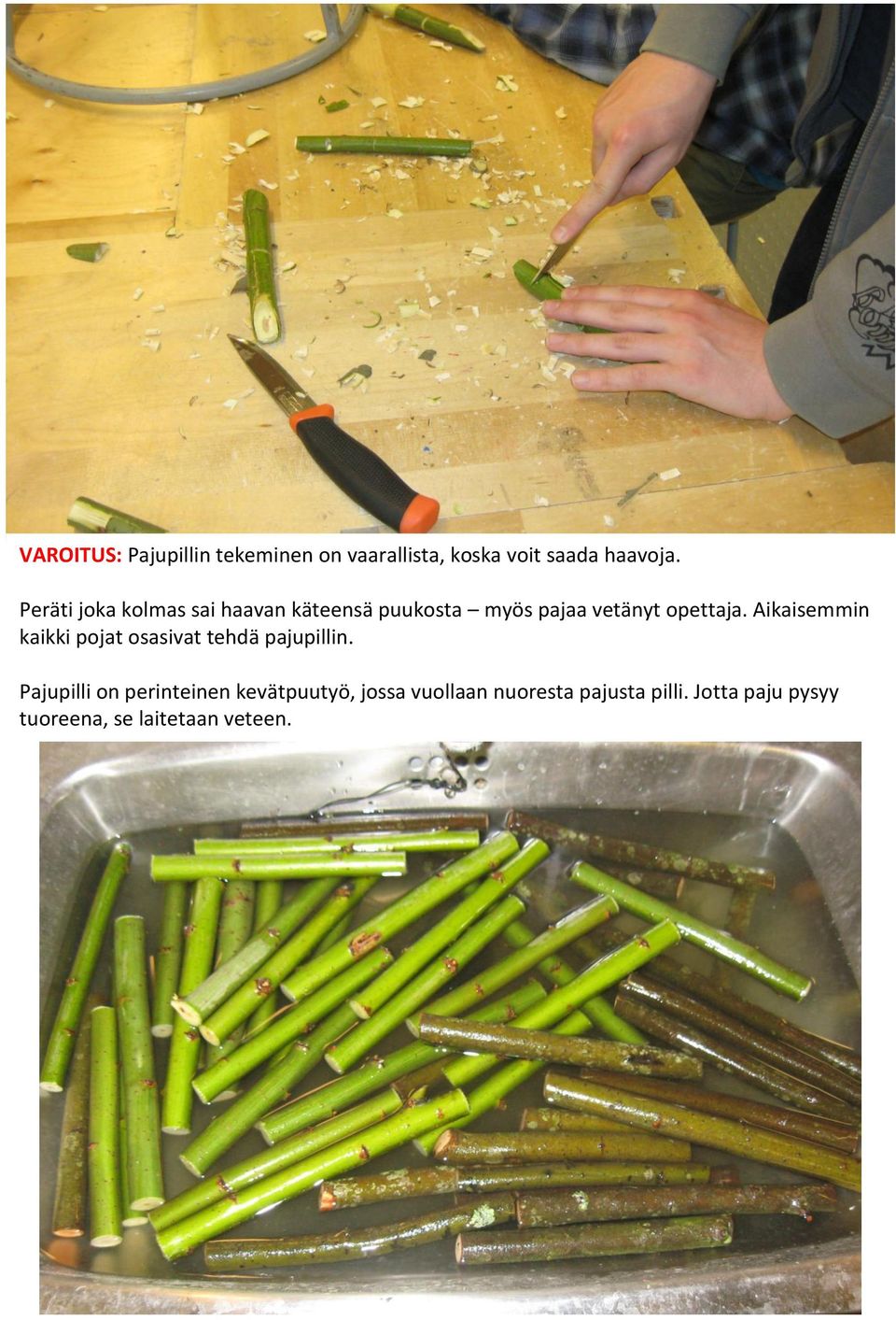 Aikaisemmin kaikki pojat osasivat tehdä pajupillin.