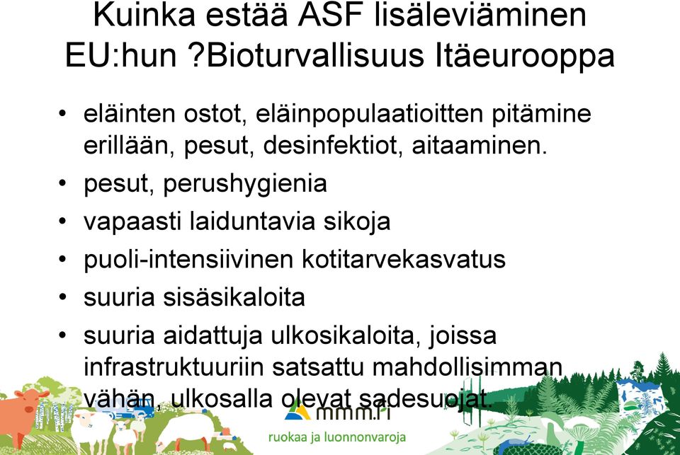 desinfektiot, aitaaminen.