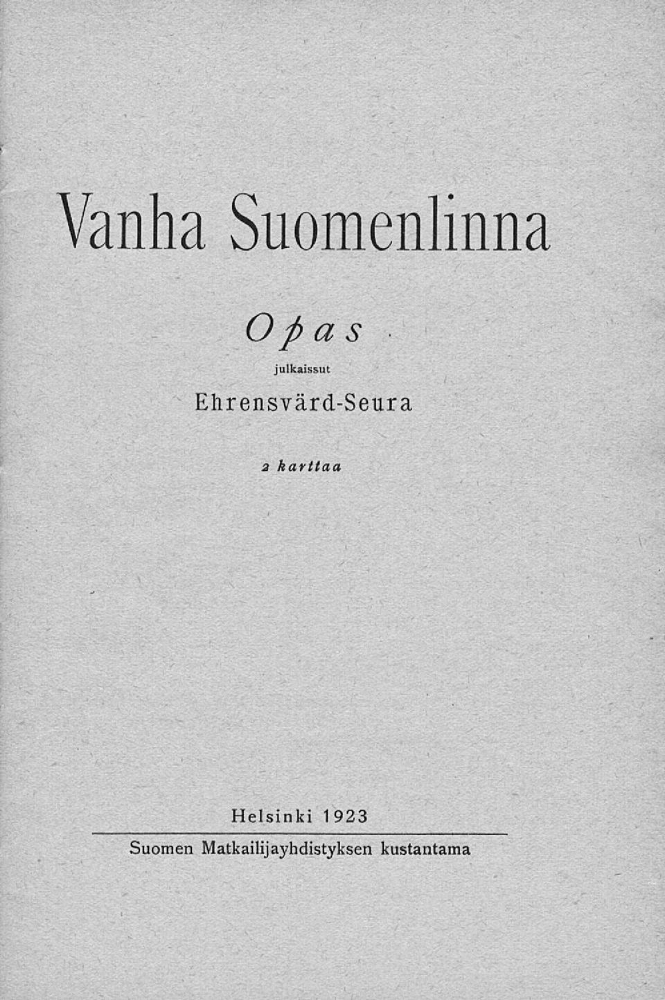 2 karttaa Helsinki 1923