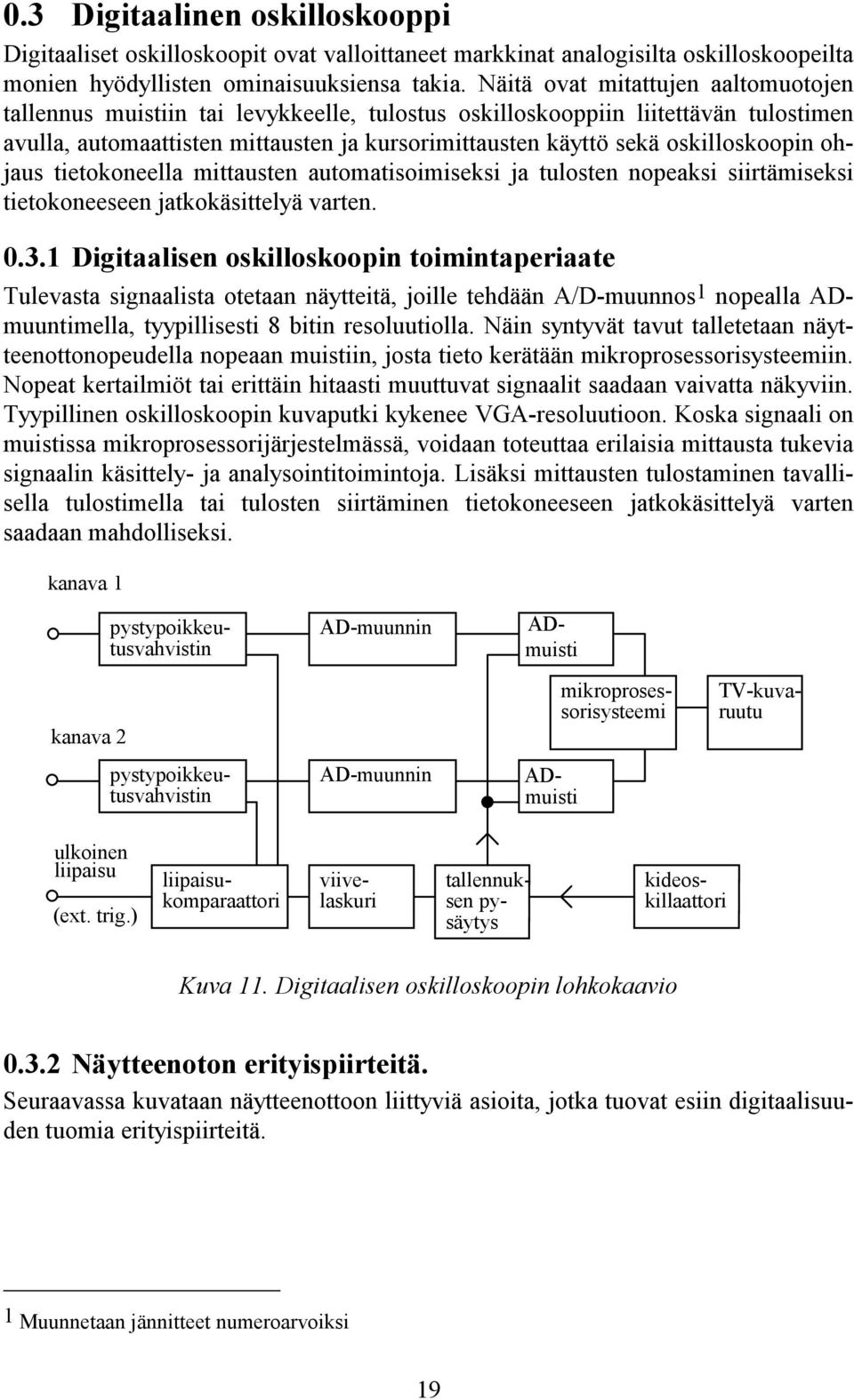 oskilloskoopin ohjaus tietokoneella mittausten automatisoimiseksi ja tulosten nopeaksi siirtämiseksi tietokoneeseen jatkokäsittelyä varten. 0.3.