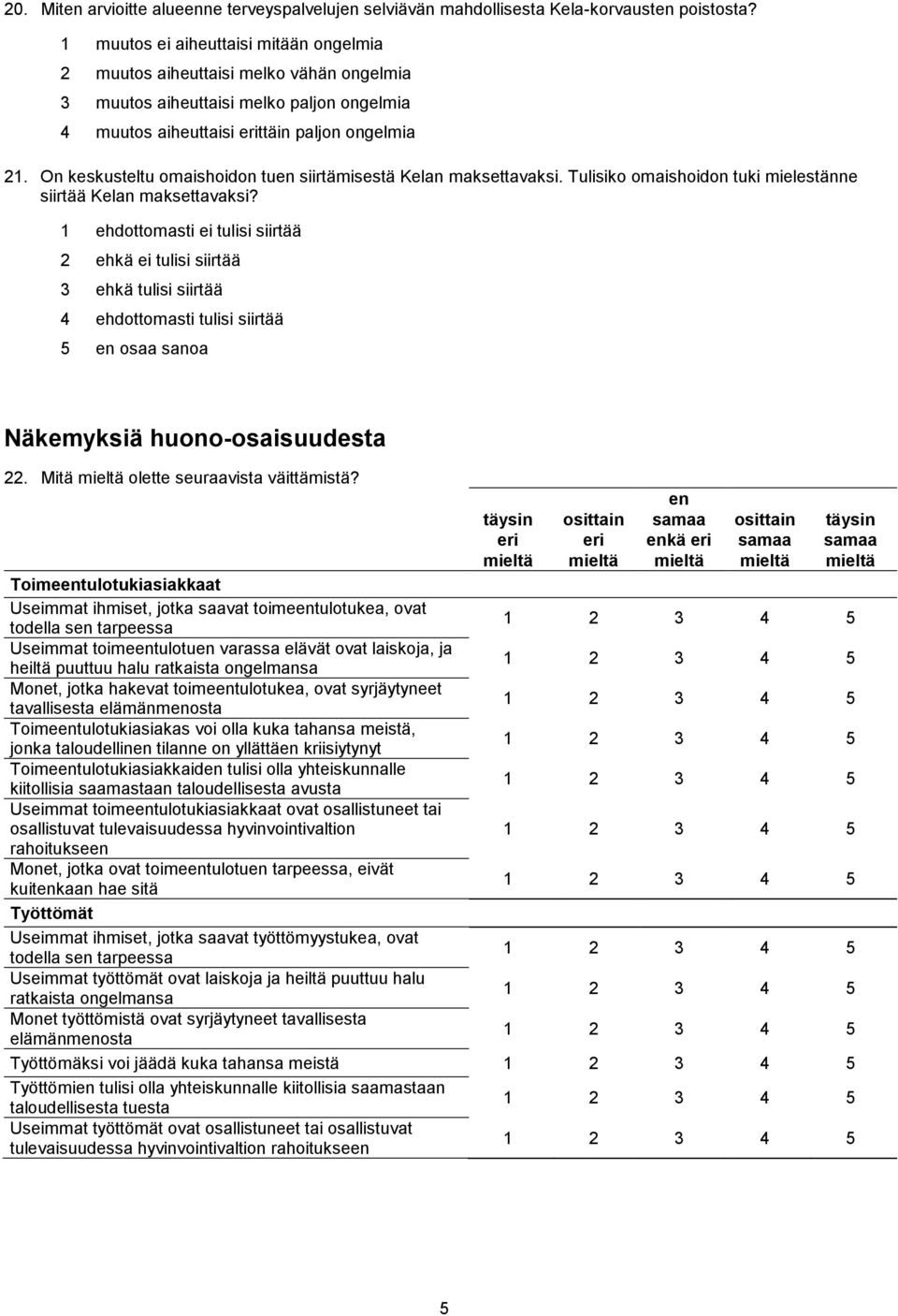 On keskusteltu omaishoidon tu siirtämisestä Kelan maksettavaksi. Tulisiko omaishoidon tuki mielestänne siirtää Kelan maksettavaksi?