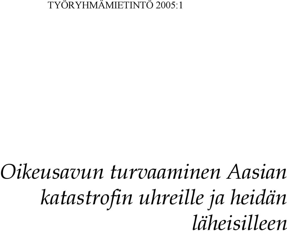 Aasian katastrofin