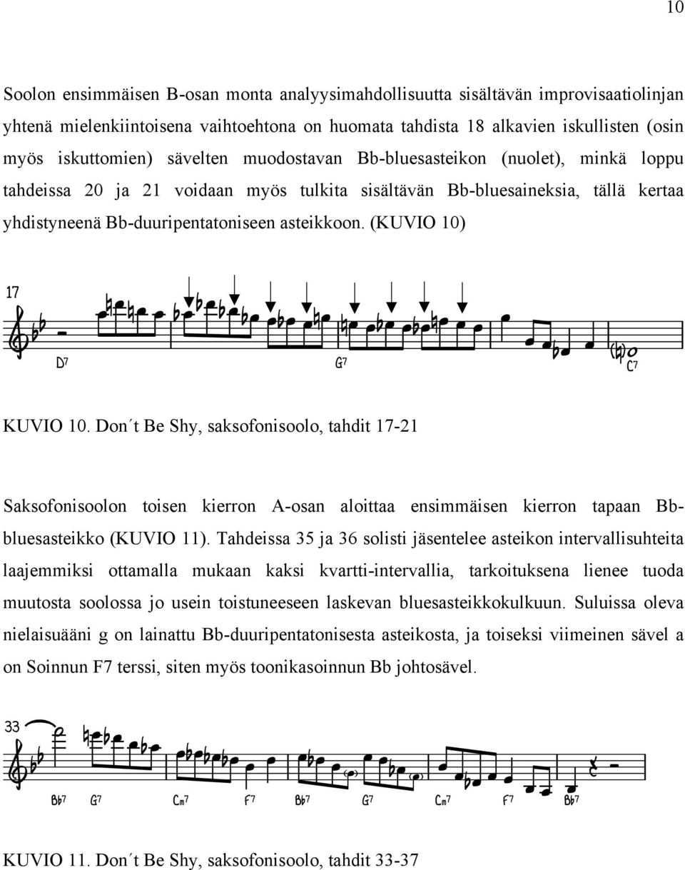 (KUVIO 10) 17 &b b n n bä bä Ä Ä Ä Ä Ä Ä Ó n n b n <n> w D7 G7 C7 KUVIO 10.