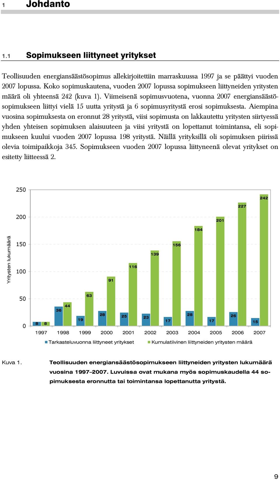 Viimeisenä sopimusvuotena, vuonna 2007 energiansäästösopimukseen liittyi vielä 15 uutta yritystä ja 6 sopimusyritystä erosi sopimuksesta.