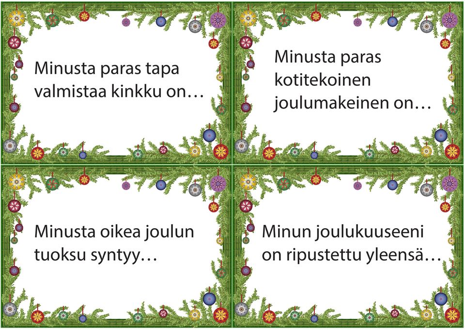 joulumakeinen on Minusta oikea joulun