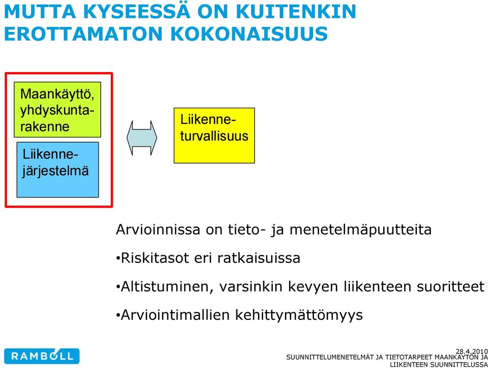 Arvioinnissa on tieto- ja menetelmäpuutteita Riskitasot eri