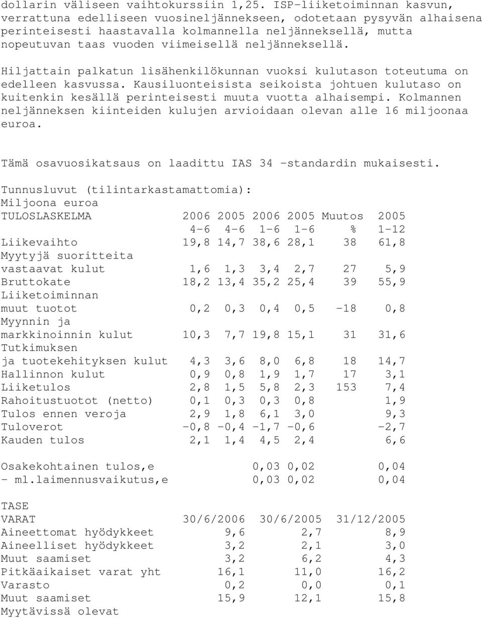 neljänneksellä. Hiljattain palkatun lisähenkilökunnan vuoksi kulutason toteutuma on edelleen kasvussa.