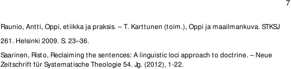 Saarinen, Risto, Reclaiming the sentences: A linguistic loci