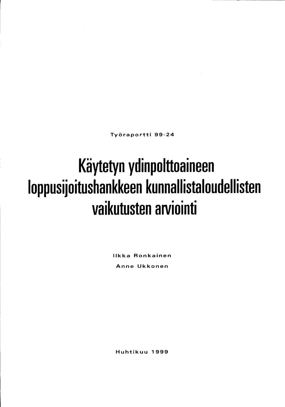 kunnallistaloudellisten vaikutusten