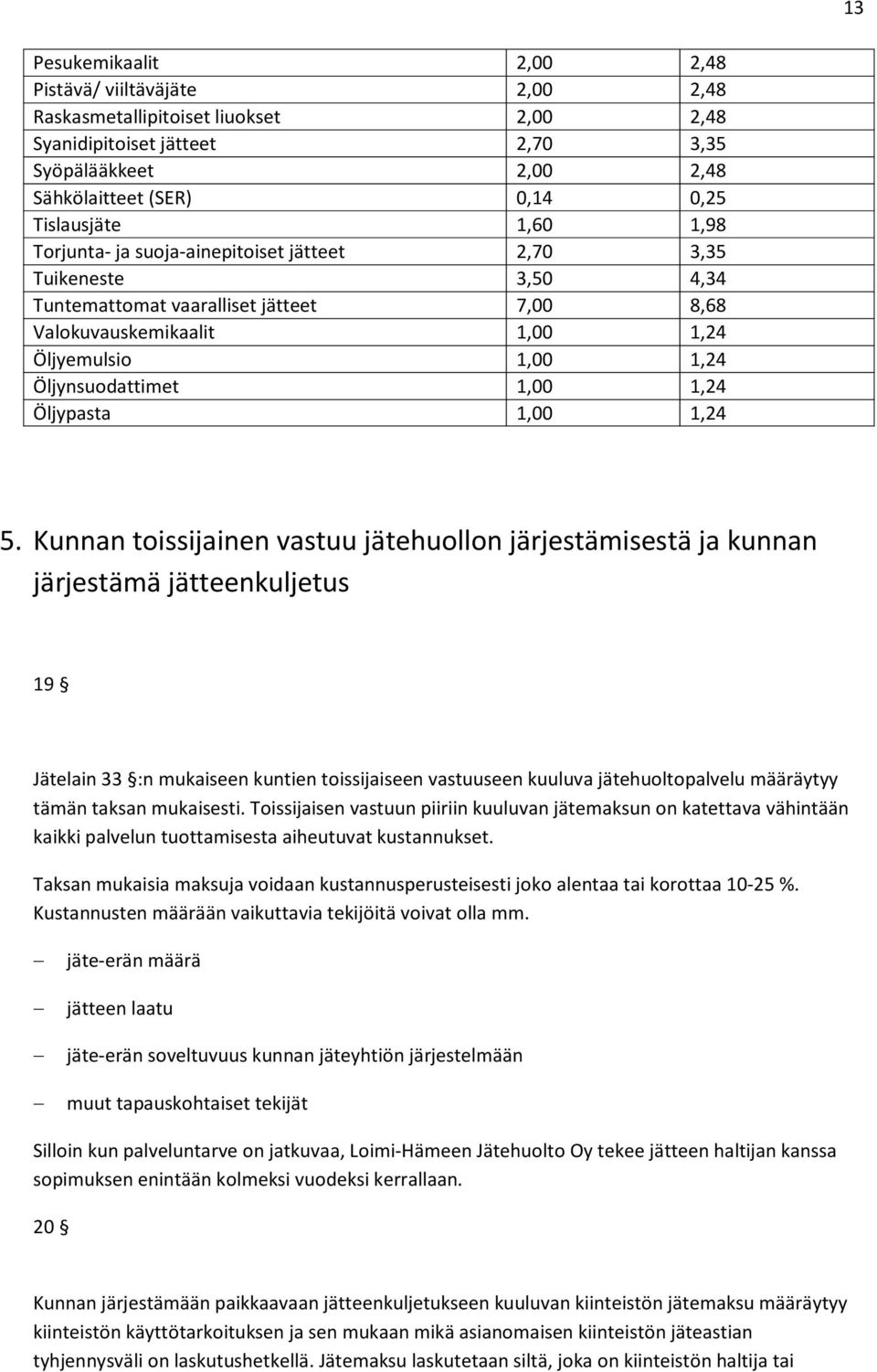 Öljynsuodattimet 1,00 1,24 Öljypasta 1,00 1,24 5.