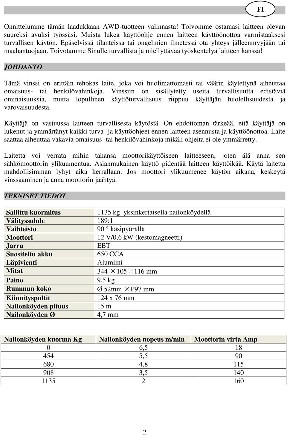 Toivotamme Sinulle turvallista ja miellyttävää työskentelyä laitteen kanssa!