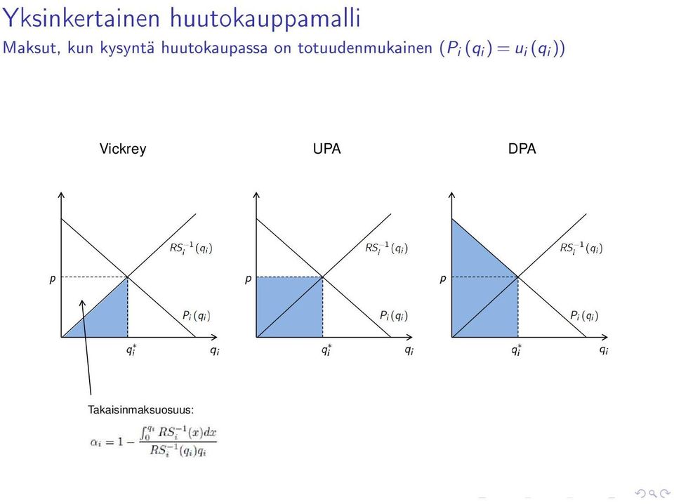 totuudenmukainen (P i (q i ) = u i