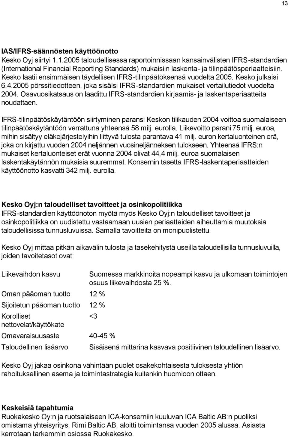 Osavuosikatsaus on laadittu IFRS-standardien kirjaamis- ja laskentaperiaatteita noudattaen.