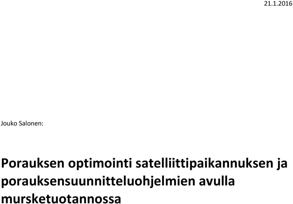 satelliittipaikannuksen ja