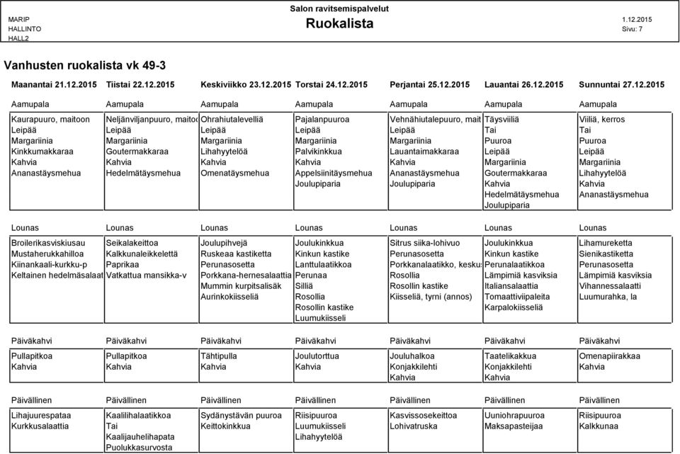 2015 Torstai 24.12.