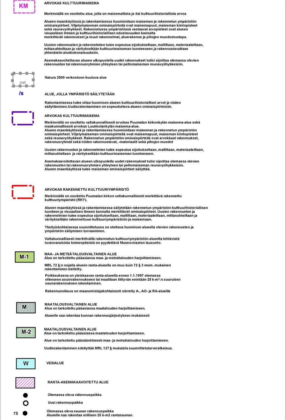 Rakennetussa ympäristössä vastaavat arvopiirteet ovat alueen visuaalisen ilmeen ja kulttuurihistoriallisen edustavuuden kannalta merkittävät rakennukset ja muut rakennelmat, aluerakenne ja pihojen