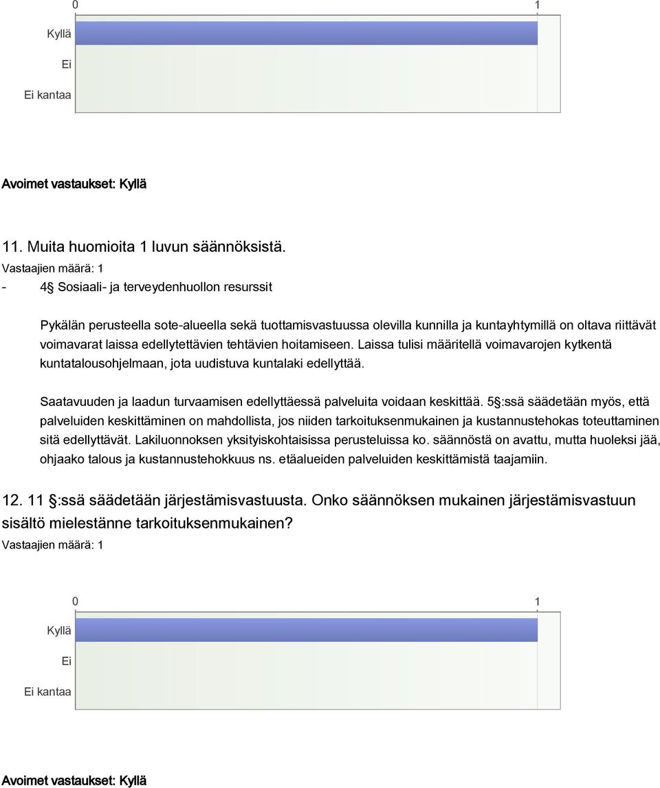 tehtävien hoitamiseen. Laissa tulisi määritellä voimavarojen kytkentä kuntatalousohjelmaan, jota uudistuva kuntalaki edellyttää.