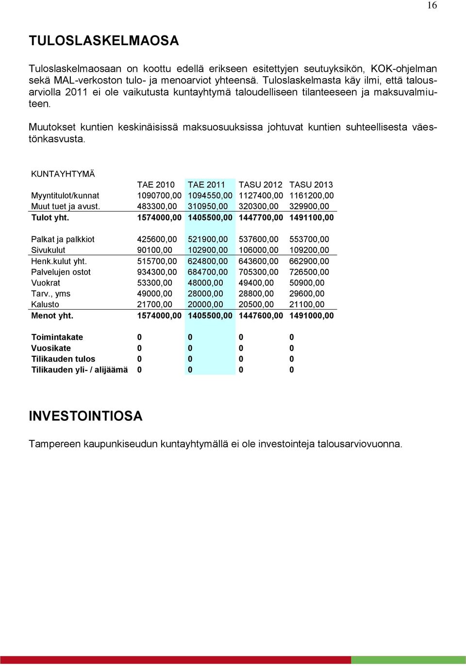 Muutokset kuntien keskinäisissä maksuosuuksissa johtuvat kuntien suhteellisesta väestönkasvusta.