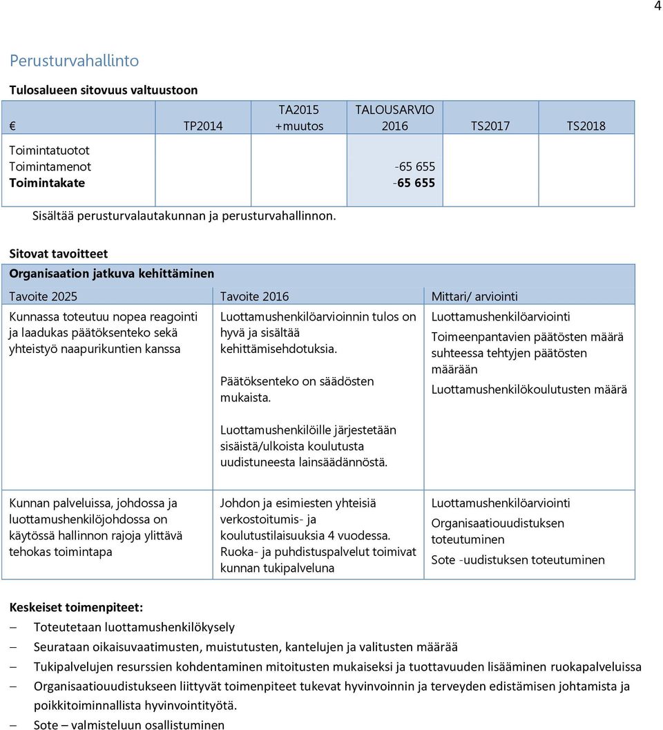 sisältää kehittämisehdotuksia. Päätöksenteko on säädösten mukaista.