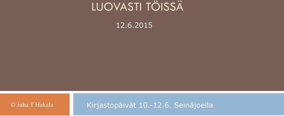 Kirjastopäivät