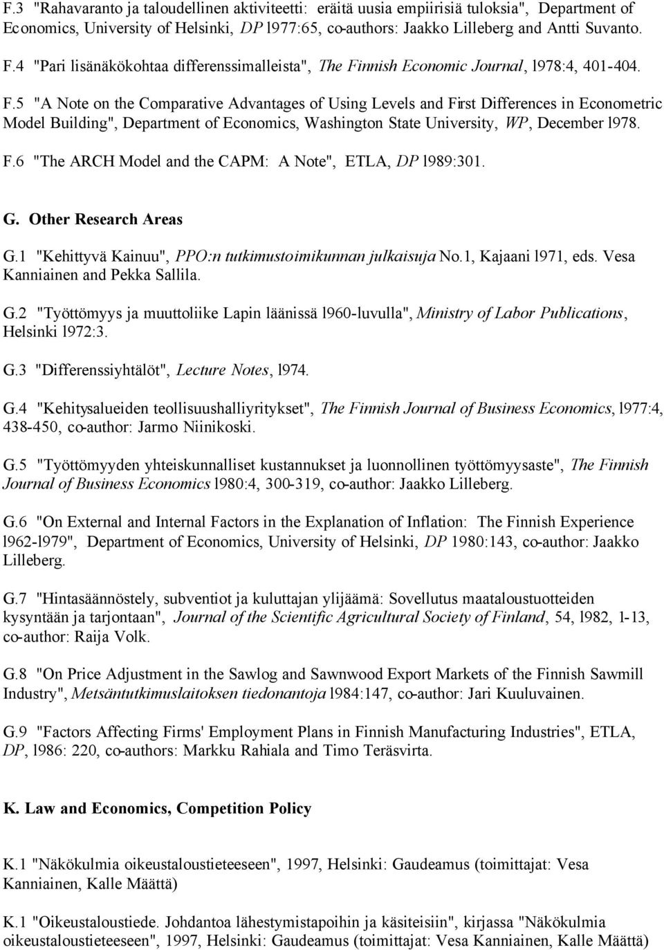 nnish Economic Journal, l978:4, 401-404. F.