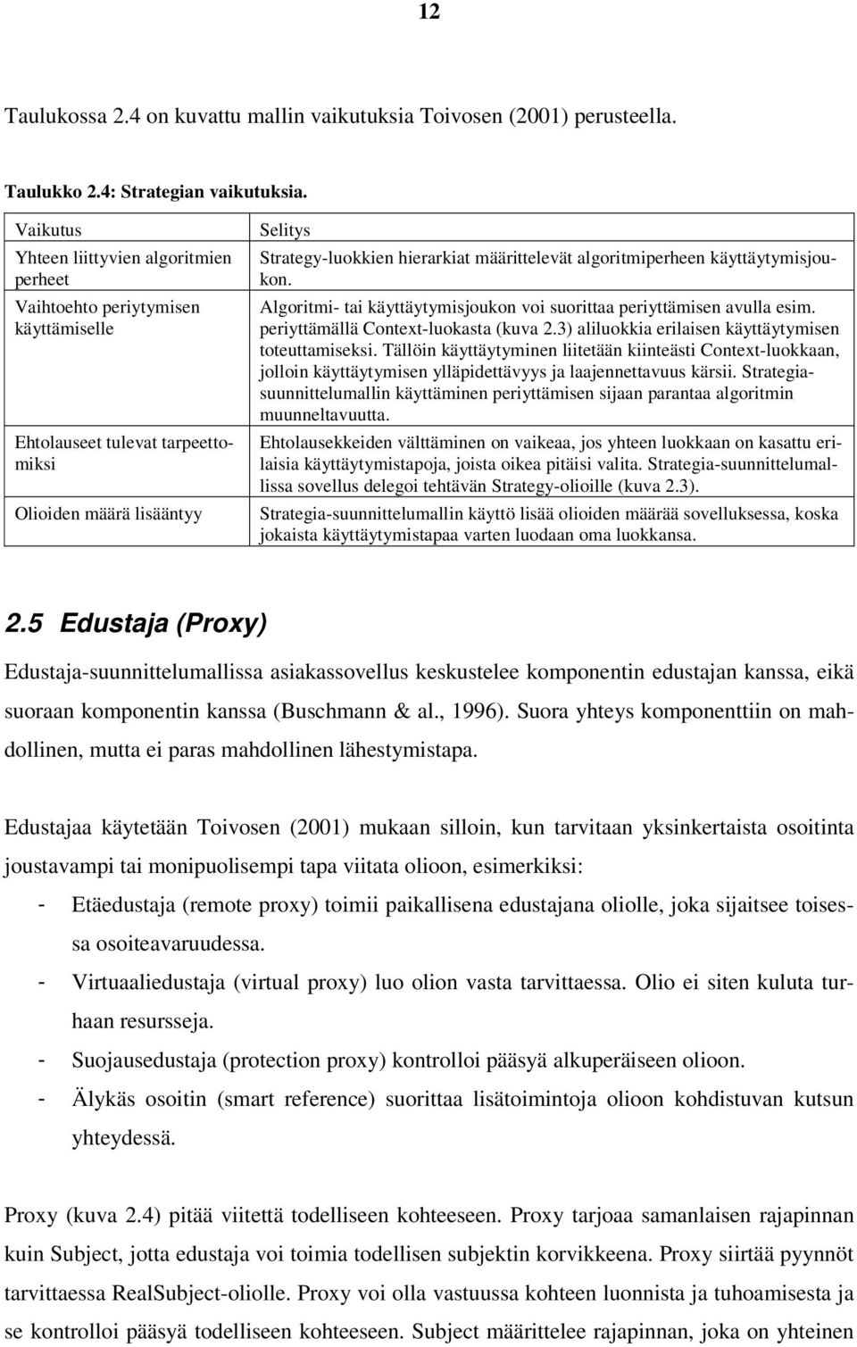 algoritmiperheen käyttäytymisjoukon. Algoritmi- tai käyttäytymisjoukon voi suorittaa periyttämisen avulla esim. periyttämällä Context-luokasta (kuva 2.