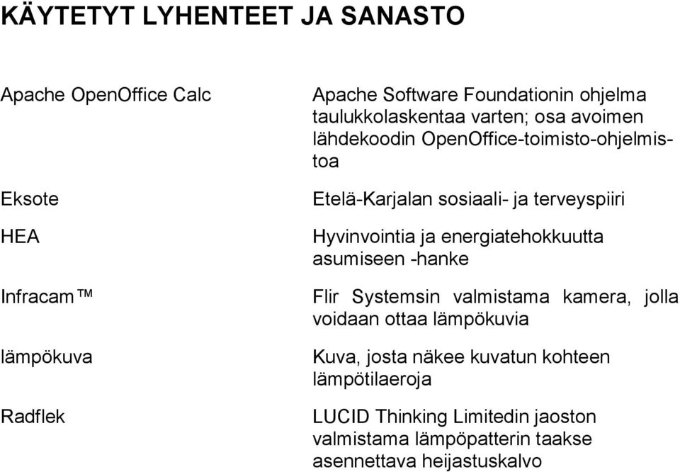 terveyspiiri Hyvinvointia ja energiatehokkuutta asumiseen -hanke Flir Systemsin valmistama kamera, jolla voidaan ottaa