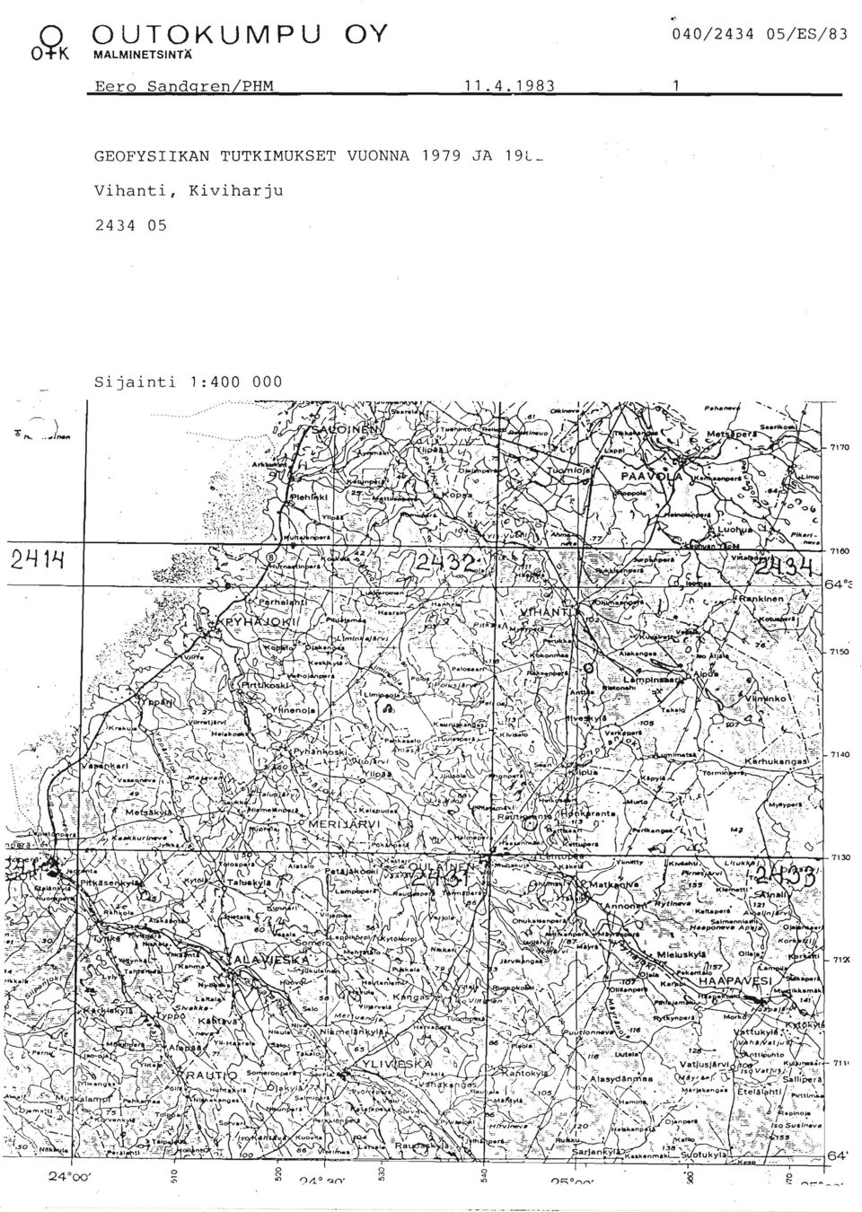 1983 1 GEOFYSIIKAN TUTKIMUKSET VUONNA