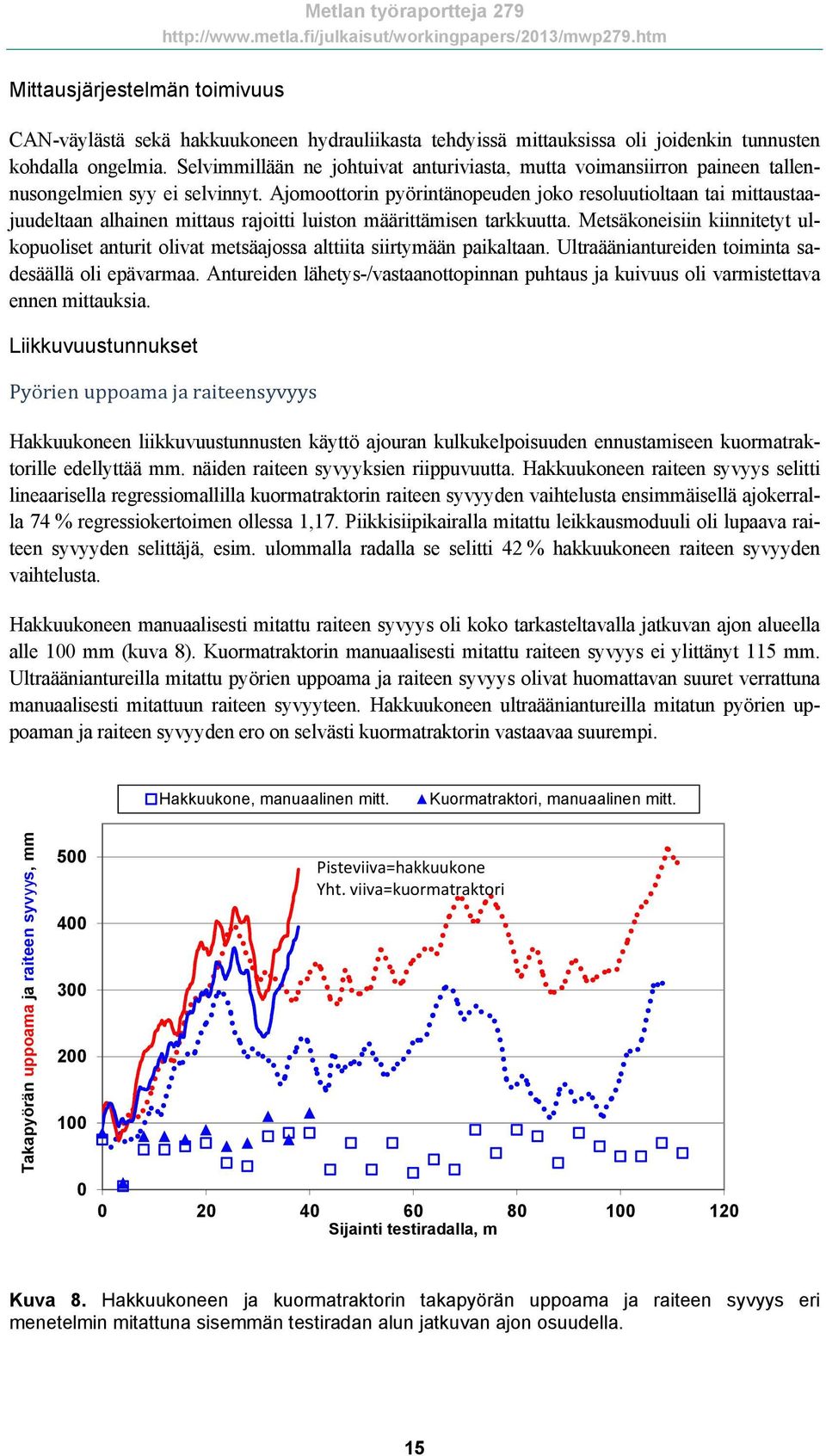 Ajomoottorin pyörintänopeuden joko resoluutioltaan tai mittaustaajuudeltaan alhainen mittaus rajoitti luiston määrittämisen tarkkuutta.