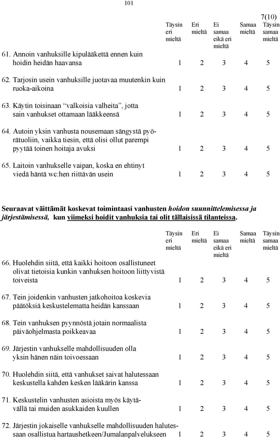 Autoin yksin vanhusta nousemaan sängystä pyörätuoliin, vaikka tiesin, että olisi ollut parempi pyytää toinen hoitaja avuksi 1 2 3 4 5 65.