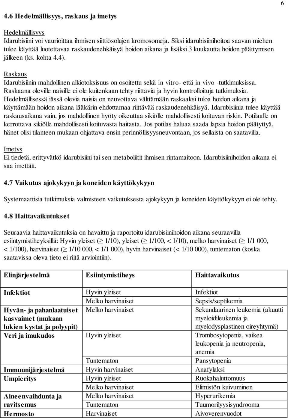 Raskaus Idarubisiinin mahdollinen alkiotoksisuus on osoitettu sekä in vitro- että in vivo -tutkimuksissa.