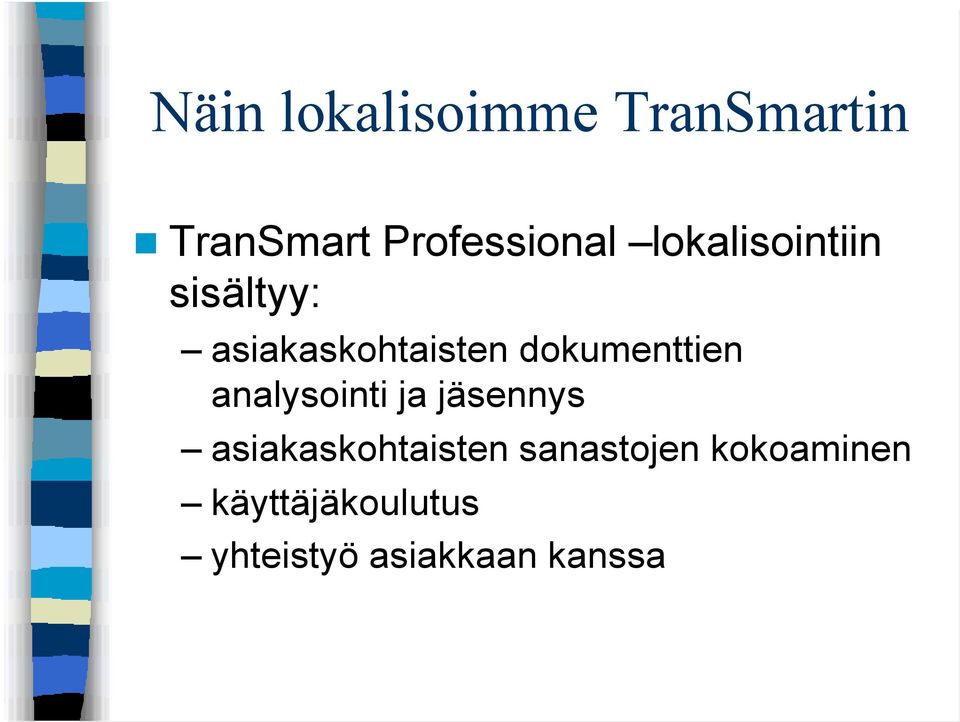 dokumenttien analysointi ja jäsennys