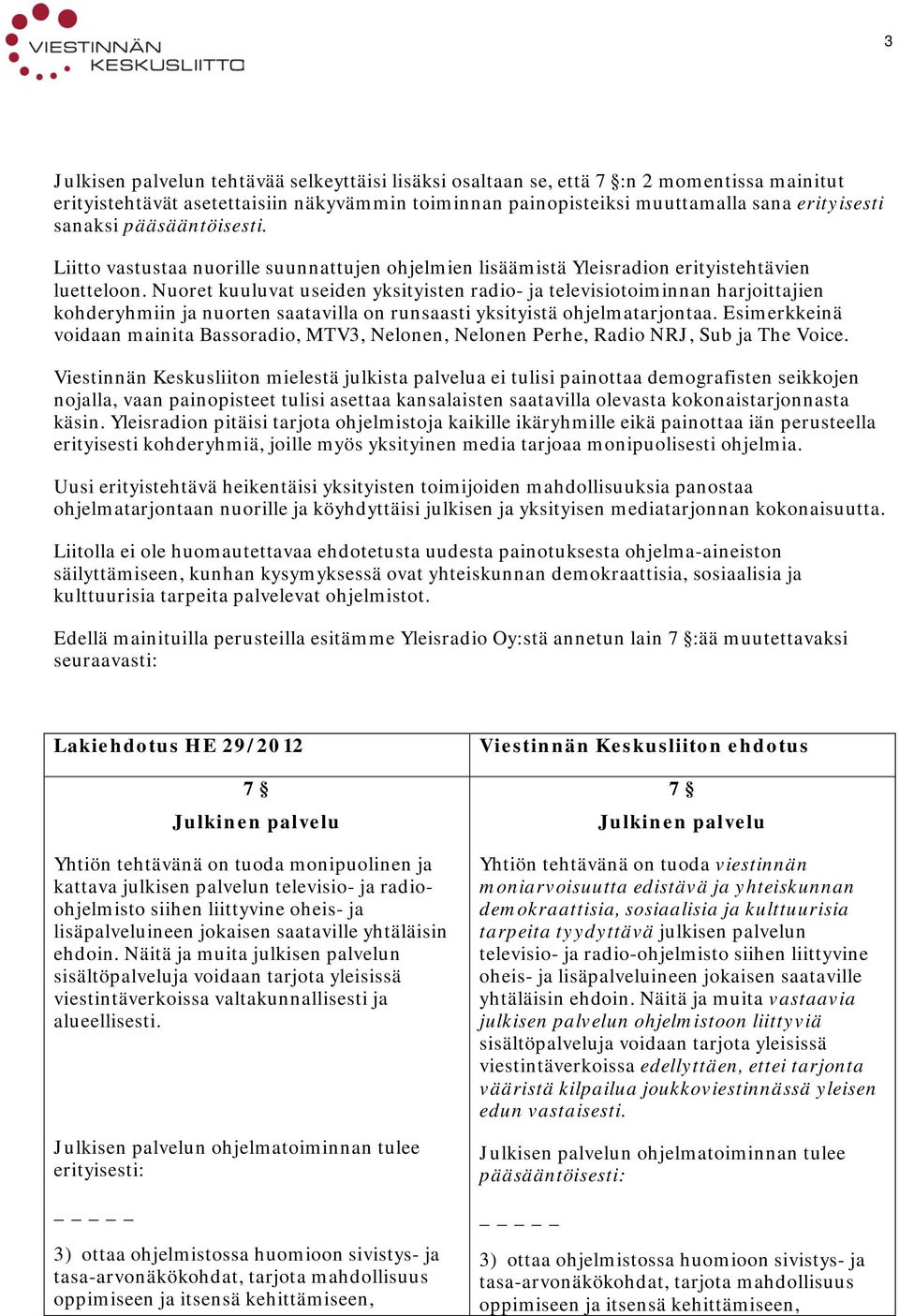 Nuoret kuuluvat useiden yksityisten radio- ja televisiotoiminnan harjoittajien kohderyhmiin ja nuorten saatavilla on runsaasti yksityistä ohjelmatarjontaa.