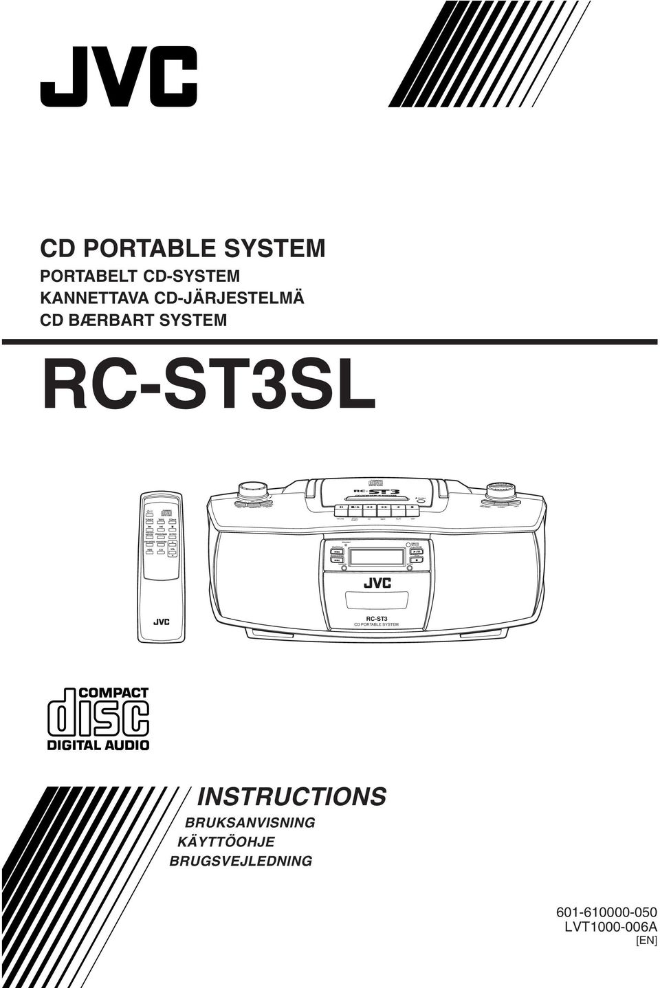 CD-JÄRJESTELMÄ CD BÆRBART SYSTEM RC-ST3SL RC-ST3 CD PORTABLE SYSTEM