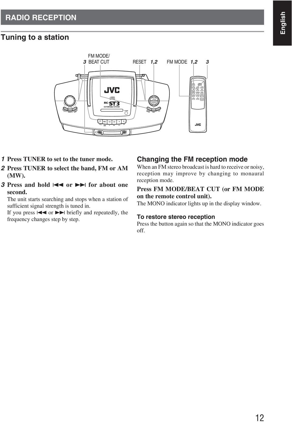 If you press 4 or briefly and repeatedly, the frequency changes step by step.