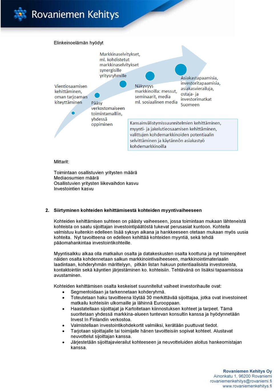 investointipäätöstä tukevat perusasiat kuntoon. Kohteita valmistuu kuitenkin edelleen lisää syksyn aikana ja hankkeeseen otetaan mukaan myös uusia kohteita.