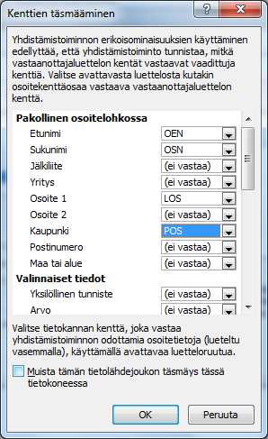 Asiakkuus ja asiakasrekisterit Tehtävä 6 3(5) Painetaan linkkiä seuraava: Valitse vastaanottajat Vaihe 3/6 Selaa.