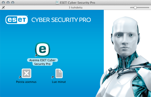 Ohjatun asennustoiminnon voi käynnistää seuraavasti: 1. ESET Cyber Security Pro ESET Cyber Security Pro on uusi lähestymistapa aidosti integroituun tietokoneen suojaukseen.