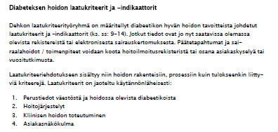 Diabeetikon hyvän hoidon