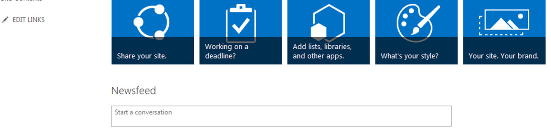 Ensimmäinen, ylimmän tason sivustokokoelma luotiin tässä insinöörityössä aiemmin SharePointin asennuksen yhteydessä.