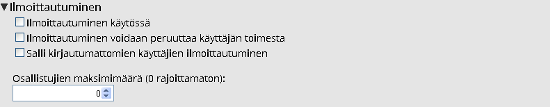 Jos haluat lisätä tapahtuman kalenteriin paina + Lisää tapahtuma Tästä voit muuttaa tapahtuman asetuksia, kuten alkamis- ja päättymisajan, toistuvuuden ja ilmoittautumisen.