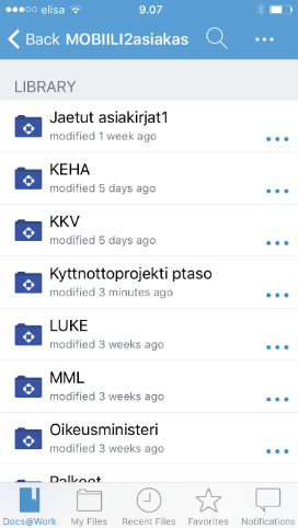 Esimerkkejä mobiililaitteen palveluista Käytä