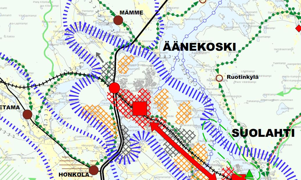 KUVA 5. Ote Äänekosken osayleiskaava 2030 luonnoksesta.