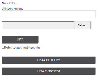 Liitä tähän pöytäkirja yhdistyksen vuosikokouksesta. Tässä voit liittää hakemukseen lisää liitteitä, jotka tukevat hakemusta. HUOM!