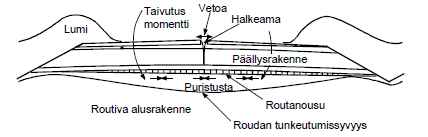 KUVA 16. Poikittaissuuntainen routahalkeama (Kuva: Juha Poskiparta 2013).