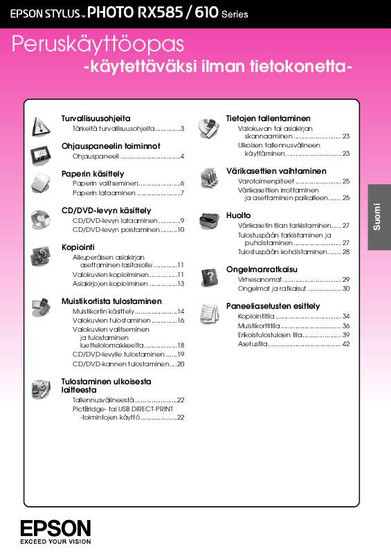 Löydät kysymyksiisi vastaukset käyttöoppaasta ( tiedot, ohjearvot,