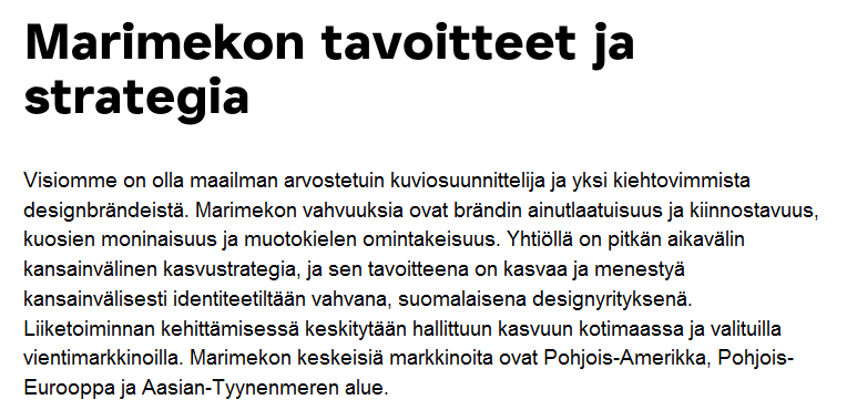 Luottamus vai maine koetuksella? www.marimekko.